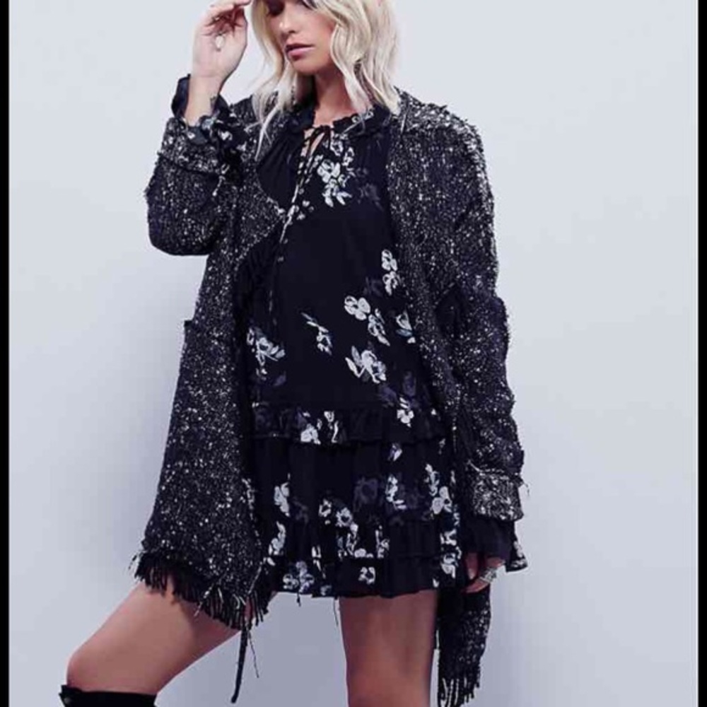 🌾Free people black coat🌾